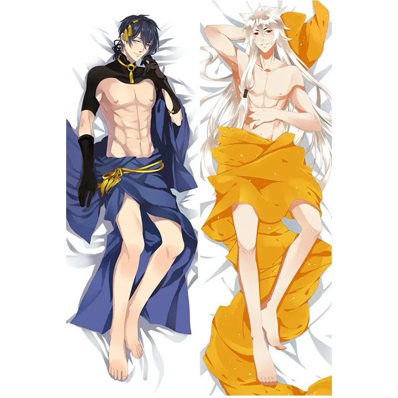 60x180cm Anime Game Pillow Covers Sexy Men Pillowcase 3D Double-sided Bedding Hugging Body Pillowcase