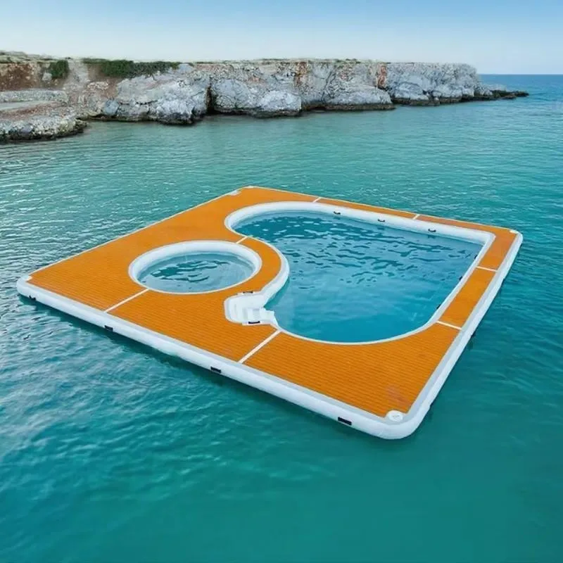 0.9mm PVC DWF Inflatable Swimming Pool Portable Floating Pool for Ocean Beach Yacht Use