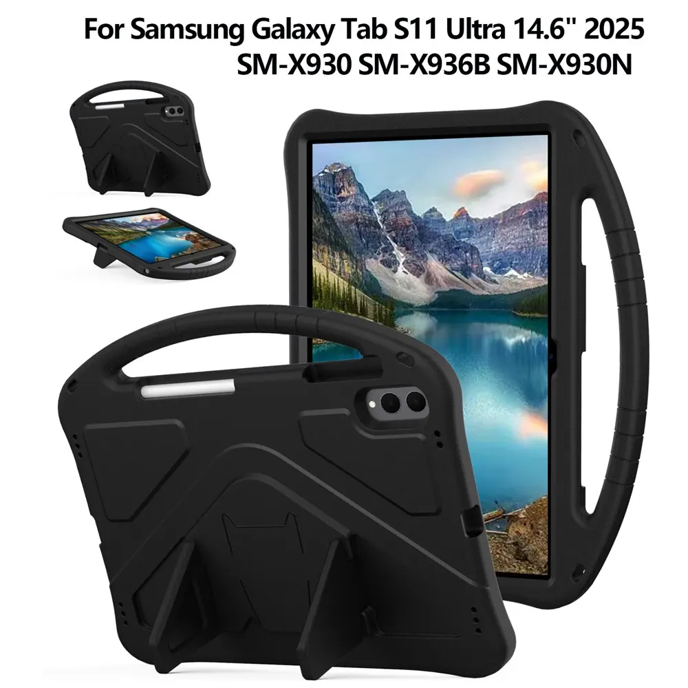 

EVA Kids Case for Samsung Galaxy Tab S11 Ultra 14.6 '' 2025 SM-X930 SM-X936B X930N Case For S11 U 14.6 " Stand Shockproof cover