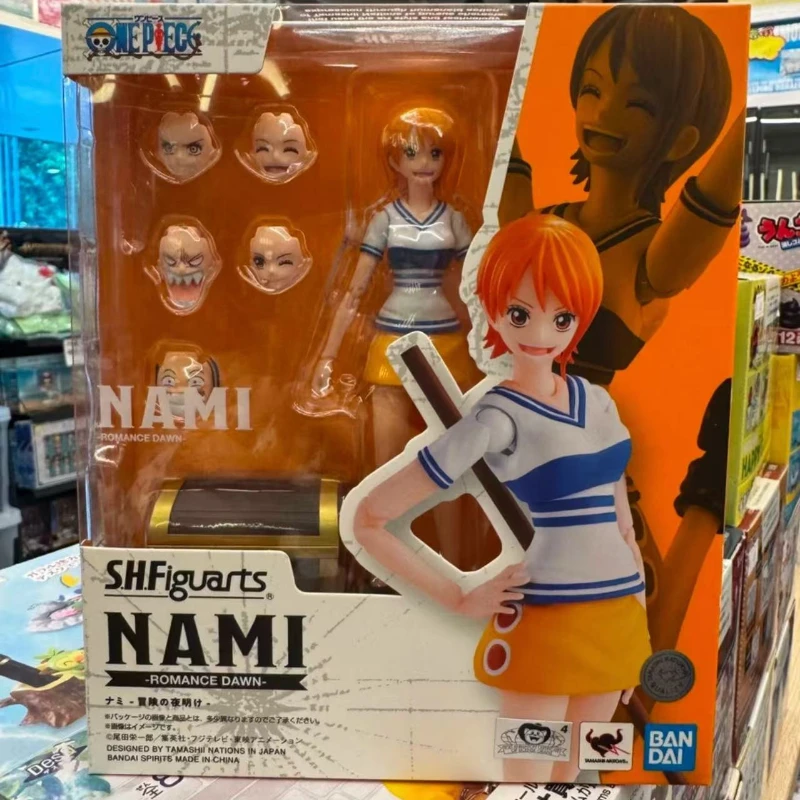 

Bandai SHF S.H.Figuarts ONE PIECE LUFFY Y NAMI Romance Dawn figura de acción modelo terminado Anime juguetes de acción regalos p