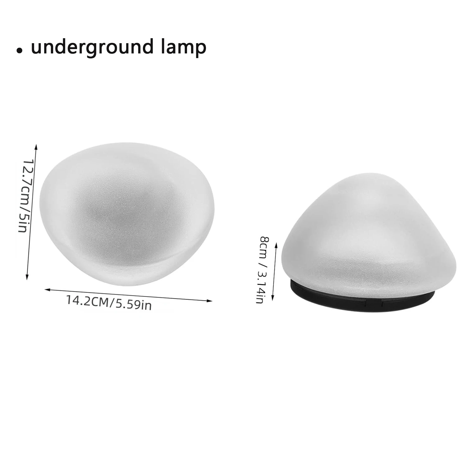 Outdoor solar underground light pebble lawn light home garden light solar garden stone light