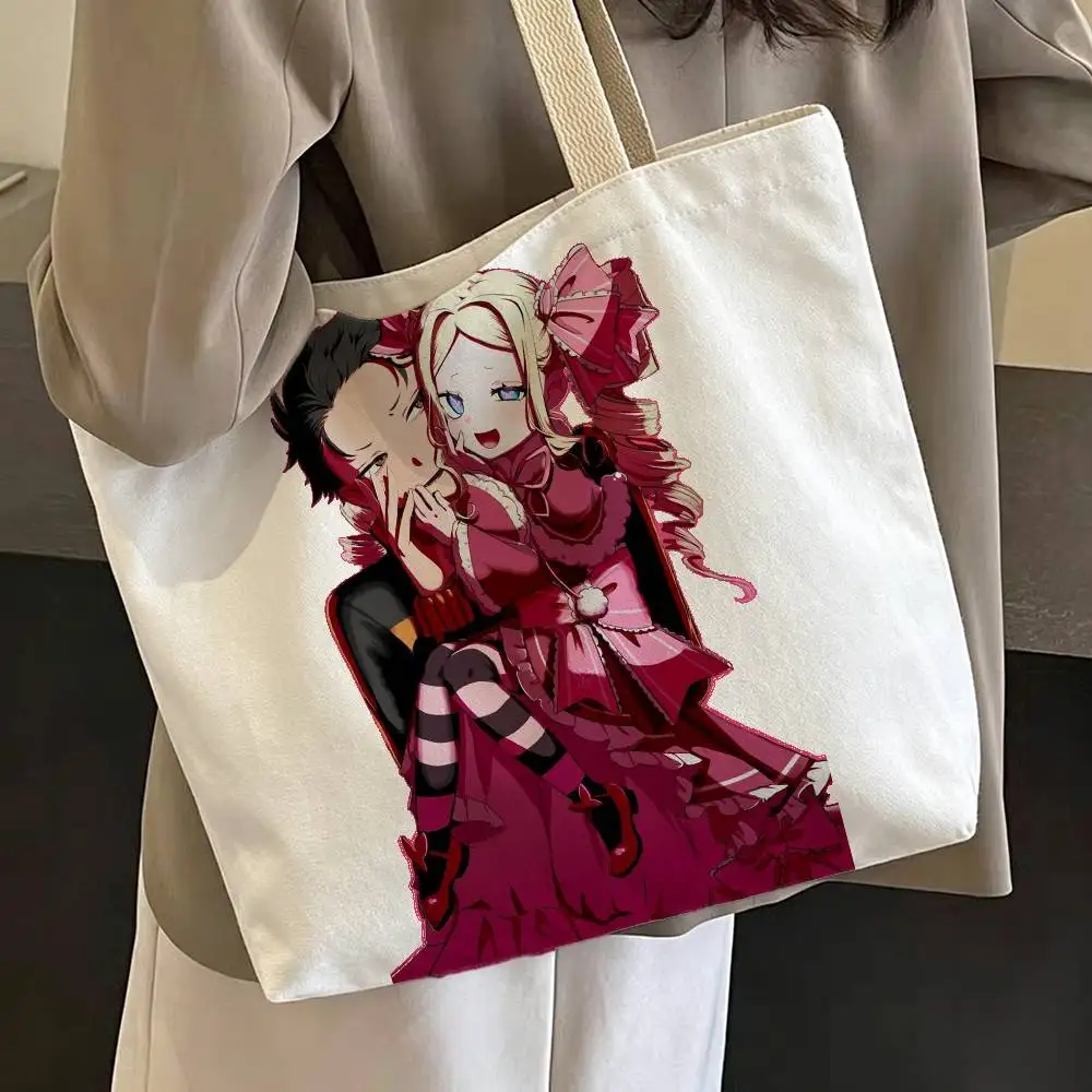 Re Z-ZERO S-Starting Life in Another World Print Bag Eco Shopper Cotton Jute Bag Reusable Bag Foldable Reusable Sac Tissu