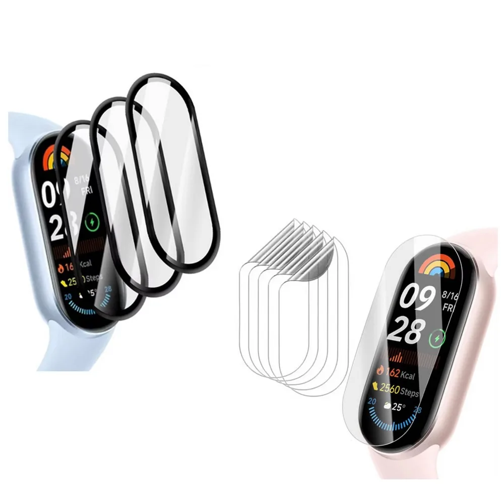 Para Xiaomi MiBand 9 Película de TPU suave y protector de pantalla PMMA para Mi Band 9