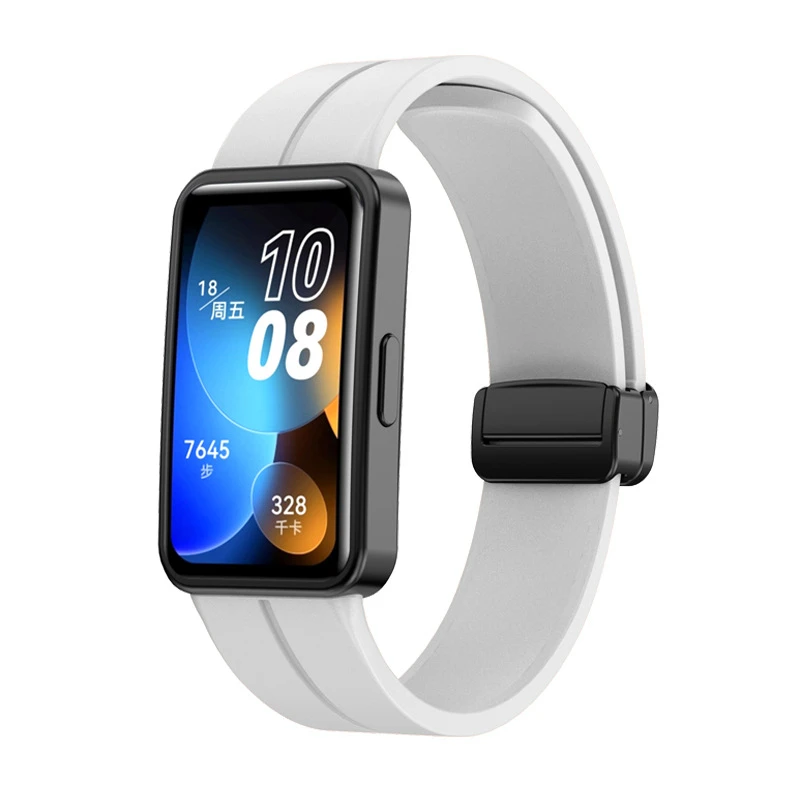 Silicone Magnetic Watch Band for HUAWEI Band 10 9 8 Soft Sports Leisure Bracelet Strap For Huawei Smart Band 8 9 10 Accessories