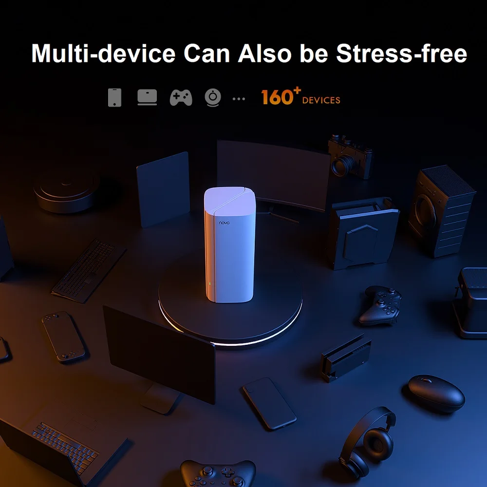 Tenda AX3000 WiFi6 Router Wi-Fi nirkabel MX12, Router WiFi 6 jaring hingga 7000 sq.ft. Wifi range extender 6 Mesh