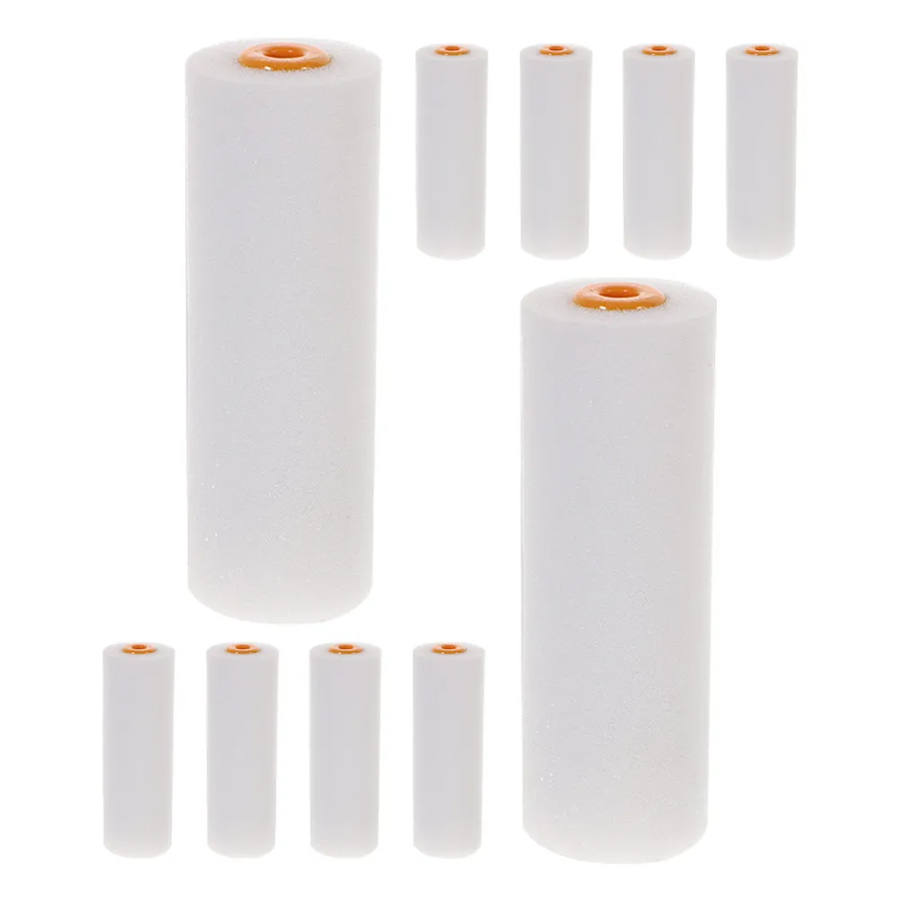 

10 шт. насадок-губок для валиков, 4-дюймовые, из пеноматериала высокой плотности, маленькие мини-валики для стен, шкафов, мебели