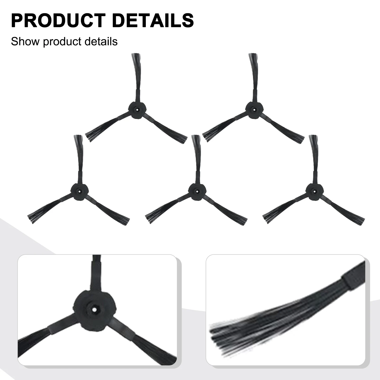 Replacement for a Sparkling Clean 6Pcs Side Brush for Polaris PVCR 0726W 0826 Robotic Vacuum Cleaner Spare Parts