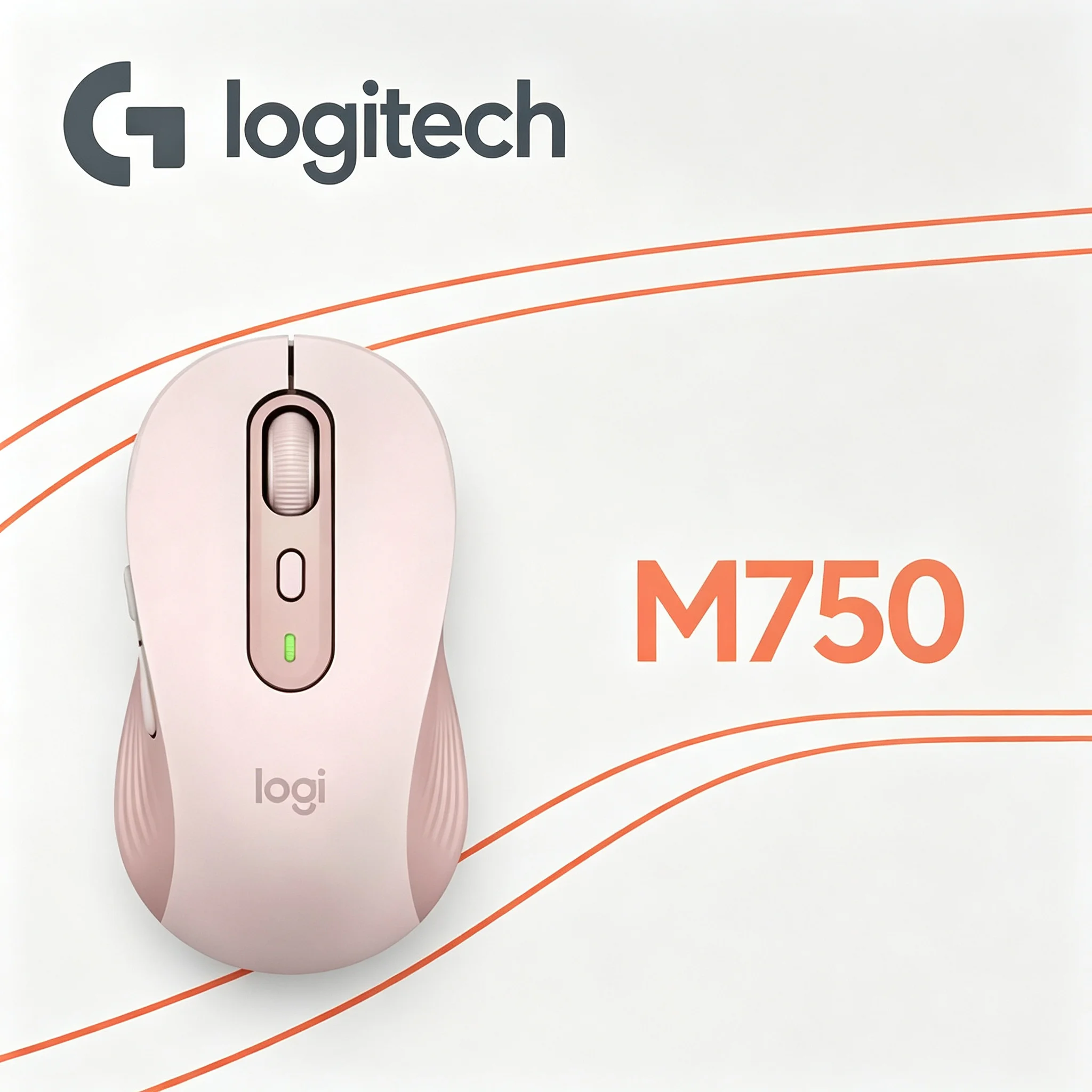 Contoured Ergonomic Logitech M750 Mice,SmartWheel Scroll Technology,400‑4000 DPI Tuning,Silent Click For Daily Home Office Usage