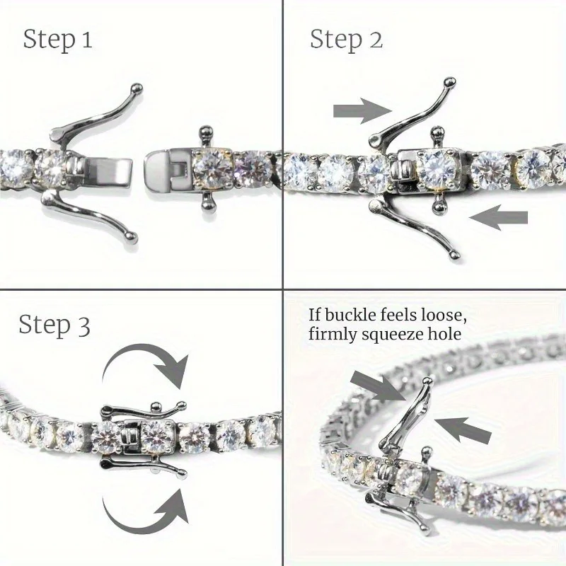 

S925 Sterling Silver 2mm 3mm 4mm 5mm 6mm D VVS1 Moissanite Tennis Bracelet For Women Man Anniversary Jewelry Exquisite Gift