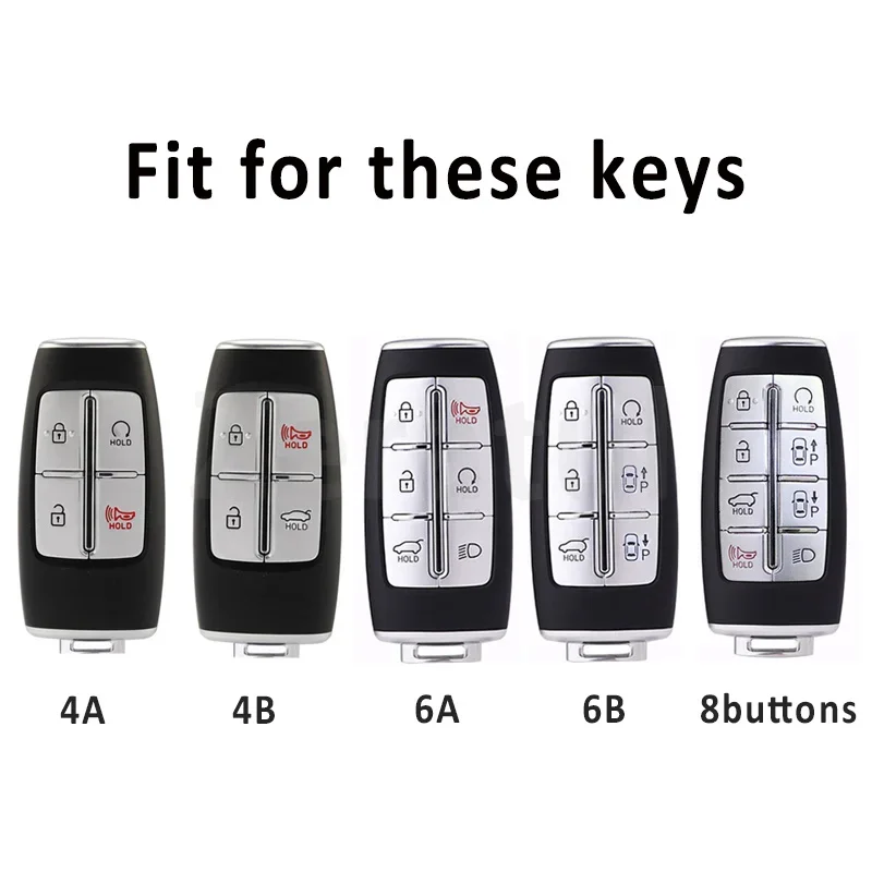 Transparent TPU Keyless Auto Shell Fob Holder Car Key Case Cover for Hyundai Genesis GV70 GV80 GV90 G80 Accessories
