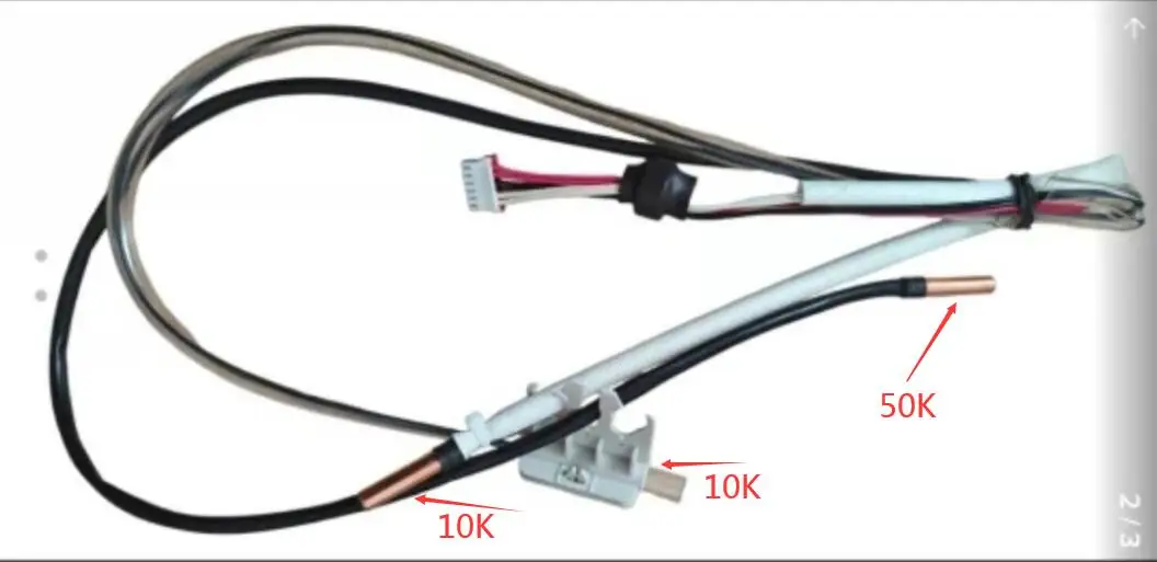 أنبوب استشعار درجة الحرارة المحيطة Midea ، جديد ، أصلي ، 10K ، 10K ، 50K