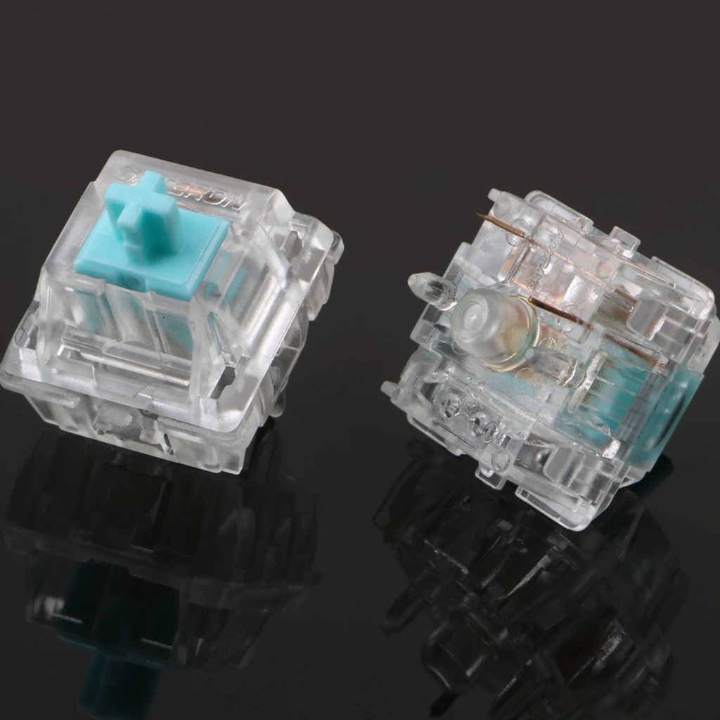 Zealios Zilent V2 كتم الأزرق التبديل اللمس مفاتيح لوحة المفاتيح الميكانيكية 5pin Gateron شفاف RGB محور الجسم