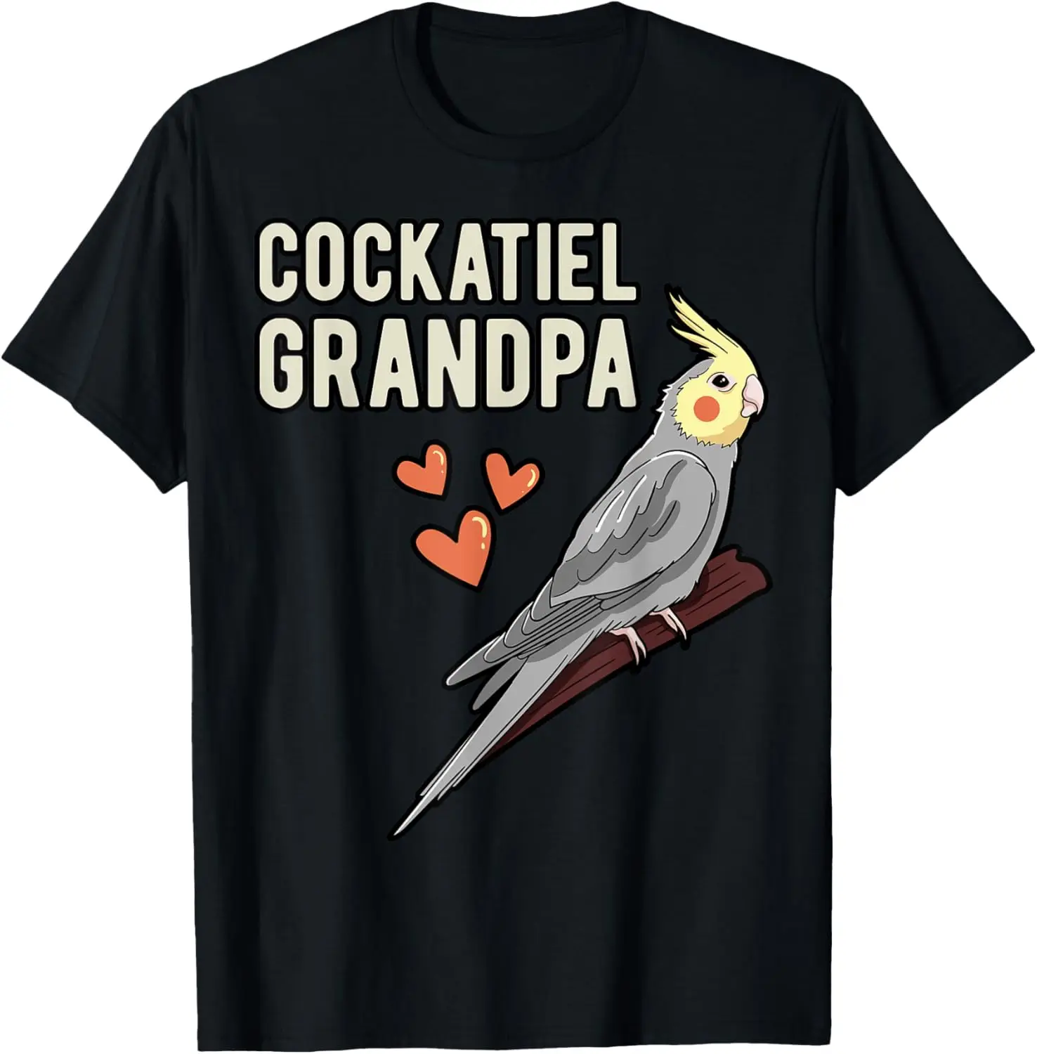 

Cockatiel Grandpa Parrot Owner Grandfather Cockatoo Pet Bird T-Shirt