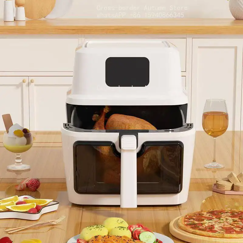 7.5L Large Capacity Visual Air Fryer Touch Control Multifunctional Oil‑Free Electric Oven Household Integrated Cooking Appliance