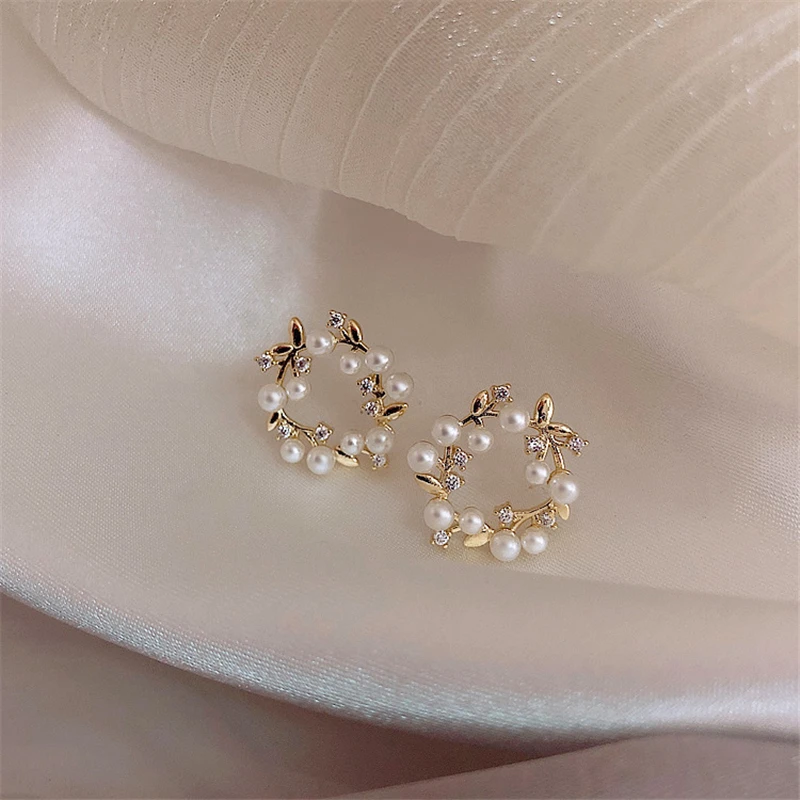 Allergic Free 925 Silver Needle Freshwater Pearl Flower Earrings Women