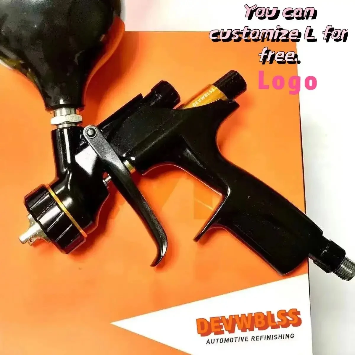 

Devwblss Black DV1 Automobile Basecoat Spray Gun 1.3mm Tip 600ml Cup（Quick delivery）