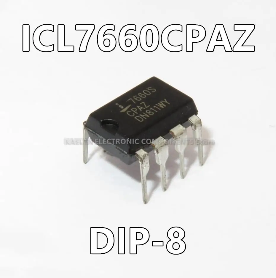 10Pcs/lot ICL7660CPAZ ICL7660 7660S Charge Pump Switching Regulator IC Positive or Negative Fixed -Vin, 2Vin 1 Output 45mA 8-DIP