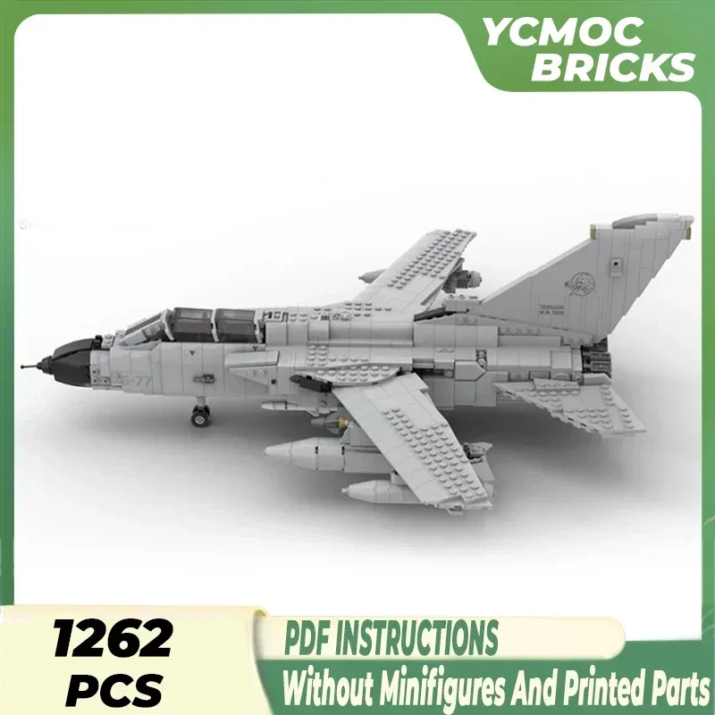 Military Model Moc Building Bricks Panavia Tornado ECR Fighter Technology Modular Blocks Gifts Christmas Toys DIY Sets Assembly