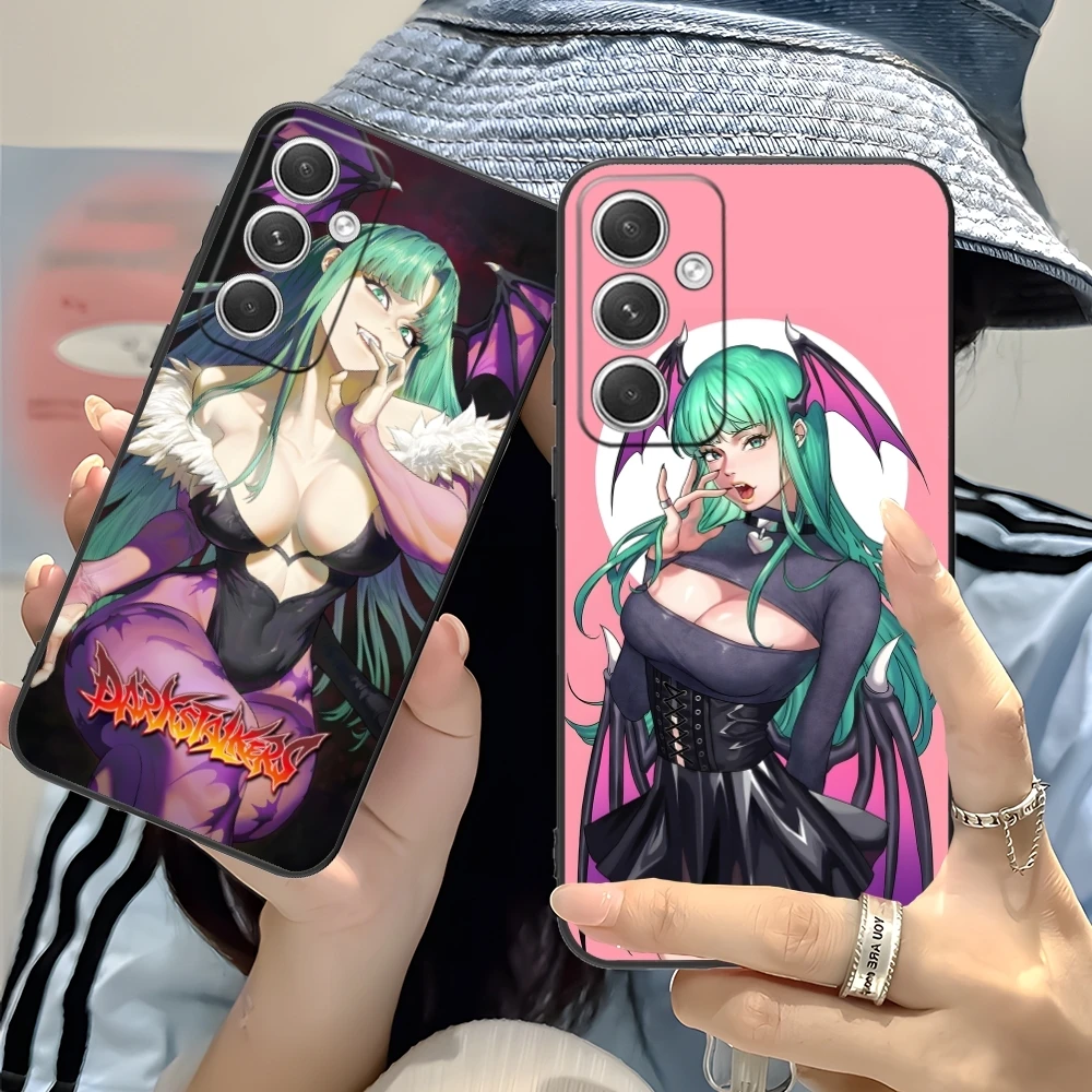 Darkstalkers Morrigan Mobile Cell Phone Case for Samsung Galaxy S24 S23 S22 S21 S20 S10 S9 Plus FE Ultra Lite Black Cover Shell