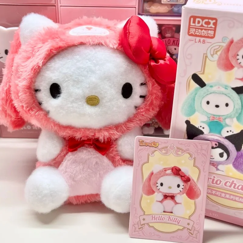 

Подлинная серия Sanrio Family Overjoyed, слепая коробка, подвеска, украшение, виниловая кукла, аниме-фигурка, кукла, подарок на день рождения, загадочная коробка, игрушка