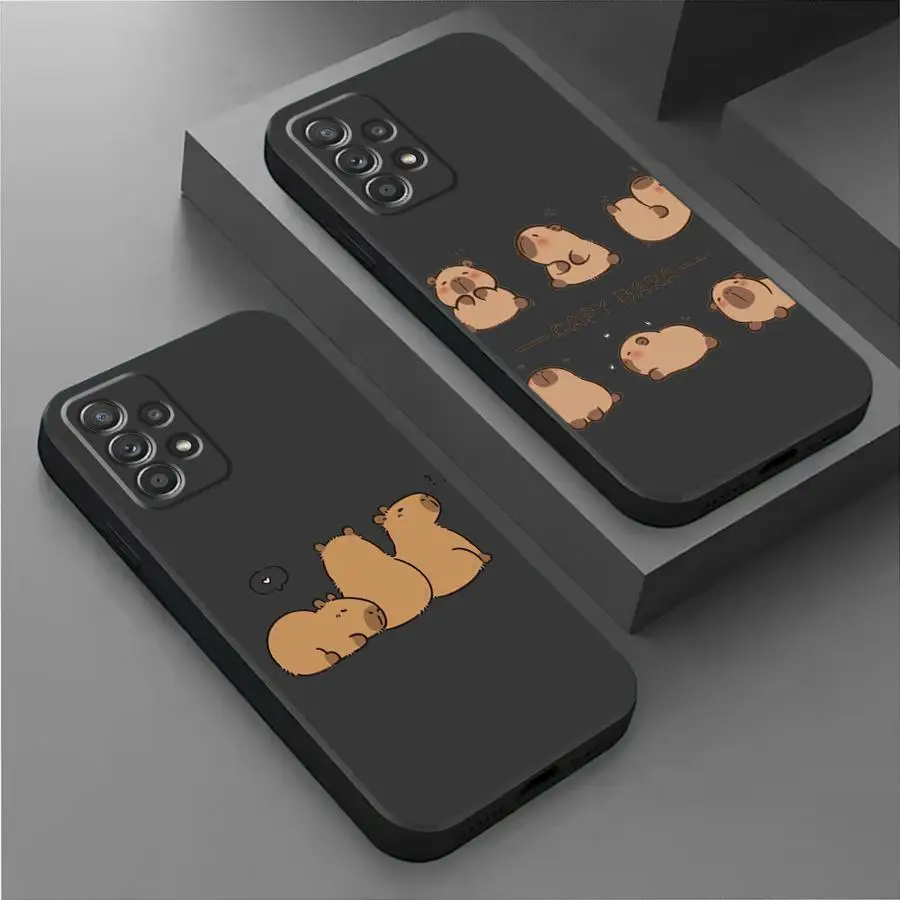 Cute Capybara Cover Phone Case for Samsung Galaxy A23 A11 A21s A33 A72 A52 A12 A14 A13 A73 A22 A54 A32 A24 Silicone Soft