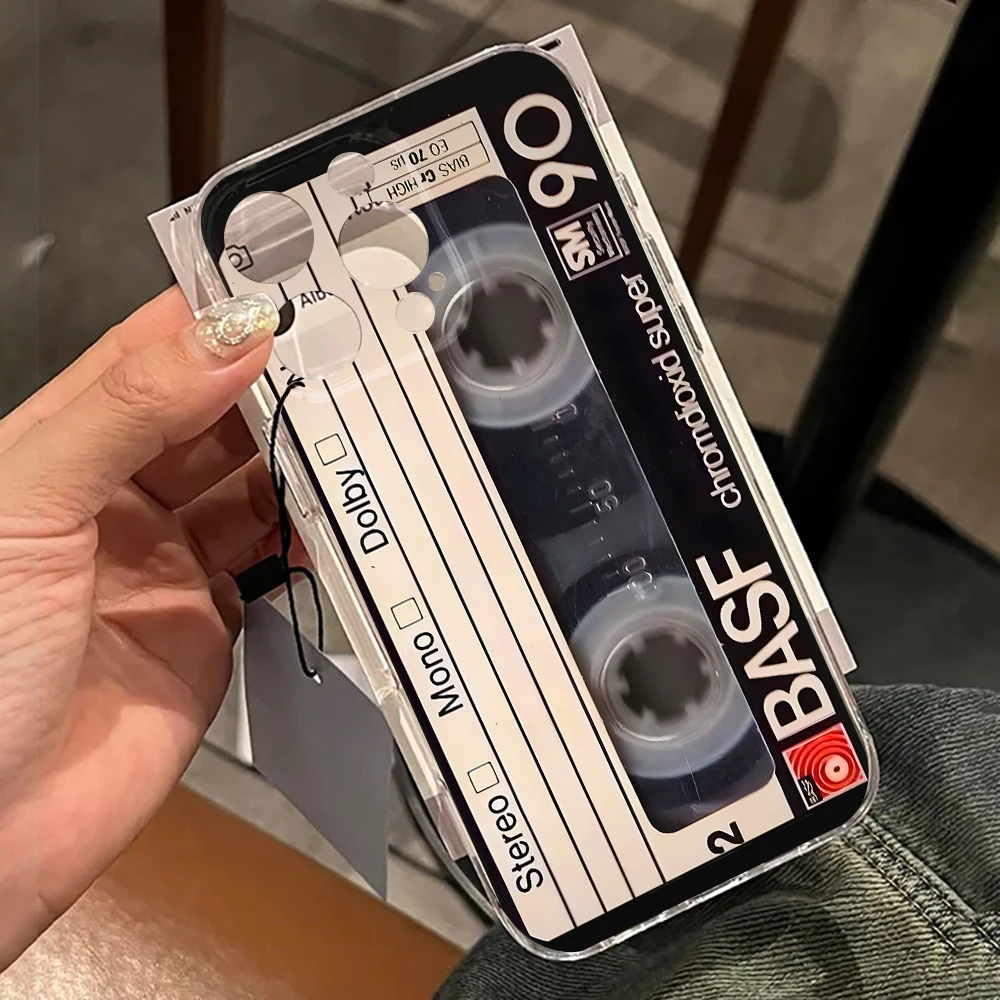 Retro Klare Handyhülle für Xiaomi Redmi Note 14 13 12 11 10 Pro Plus 4G 5G Redmi 13C Transparente TPU Kassetten-Kunst-Cover – Detail 1