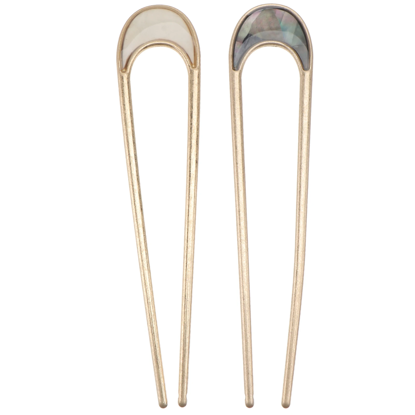 

2 Pcs Crystal Vintage Hairpin Bride Bridal Accessories Cute Pins for Women Shape Sticks