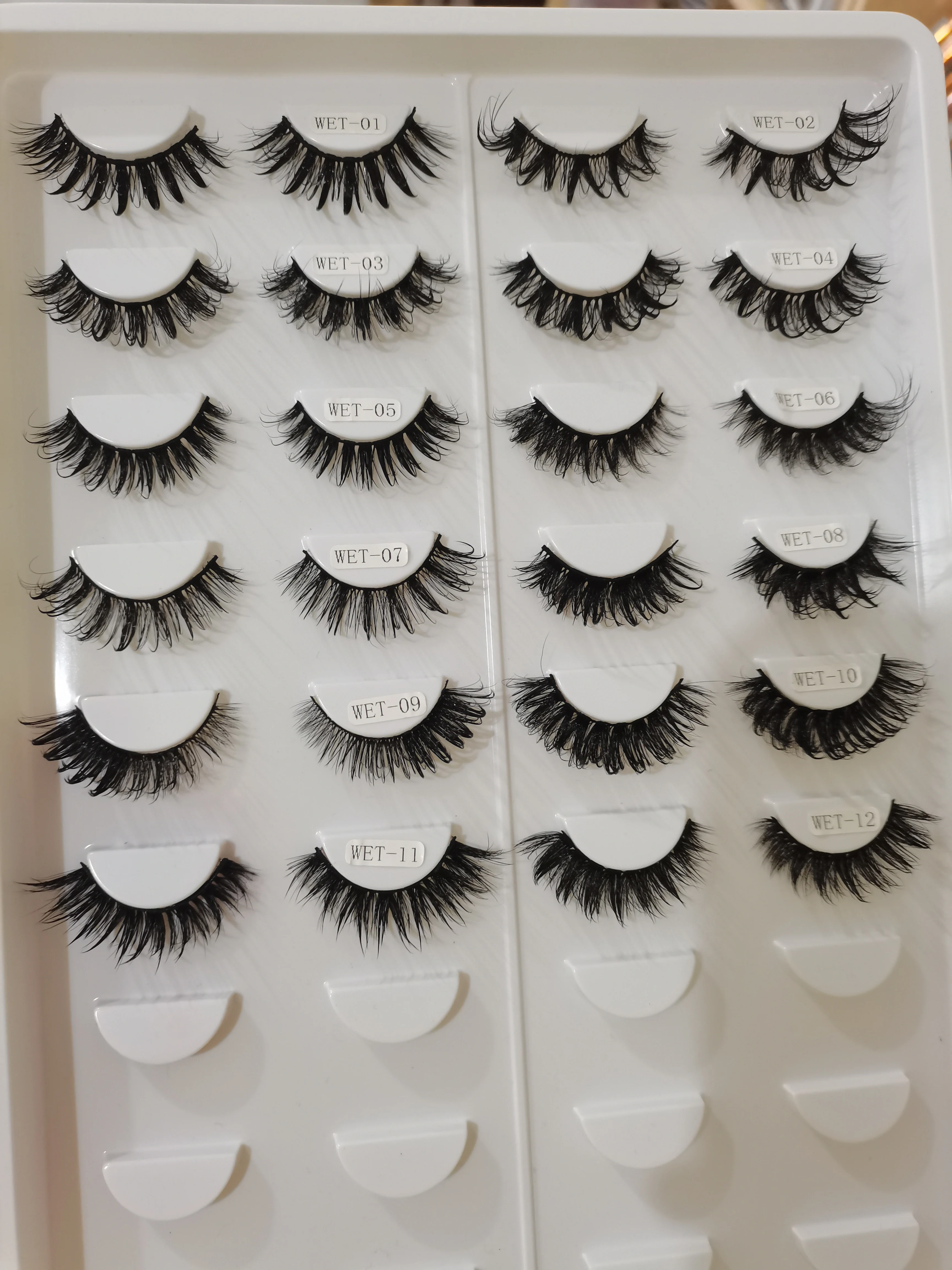 Faux Mink Strip Lashes Wholesale Bulk Items Short Spike Volume Wet Lash Extensions Fake Eyelashes Makeup