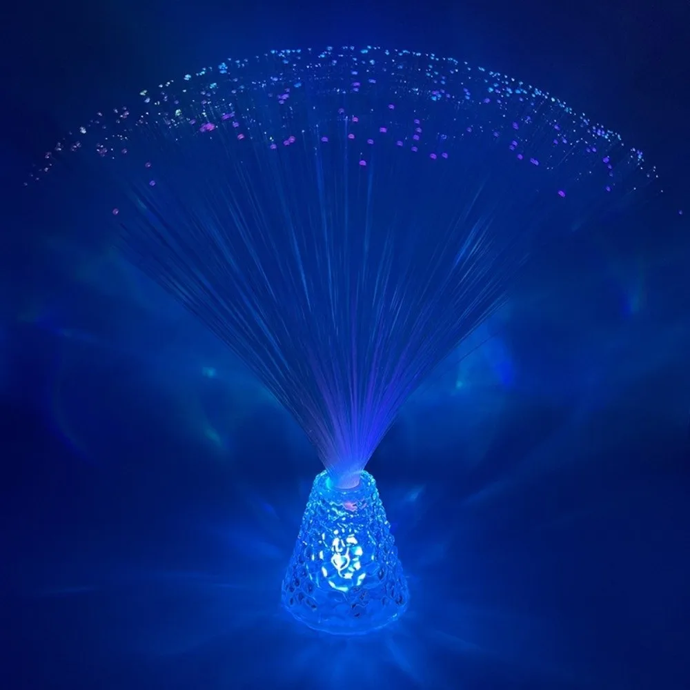 Creative Multicolor Fiber Optic Lamp Transparent base Color-Changing LED Luminous Night Light Starry Sky Atmosphere Lamp