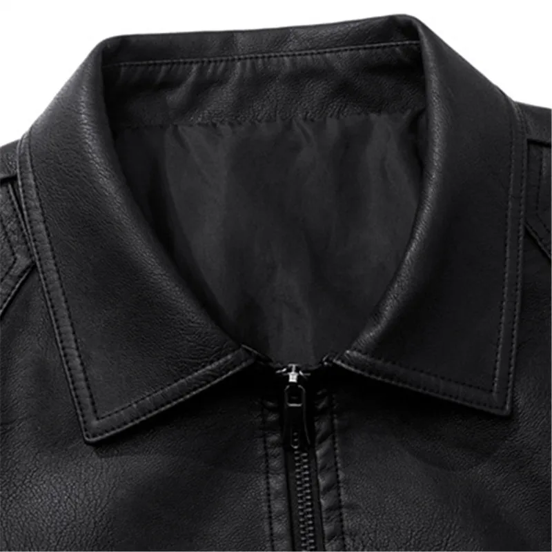 남성 겨울 코트 Pu 가죽 자켓 폭격기 코트 남성 양털 패션 남성 의류 오토바이 자켓 두꺼운 빈티지 아웃웨어 5Xl