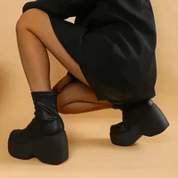 Brand New Gothic Style Sexy Elegant Chunky Platform Women Ankle Boots Big Size 43 Walking Comfy Woman Shoes Platform Shoes - Image 3