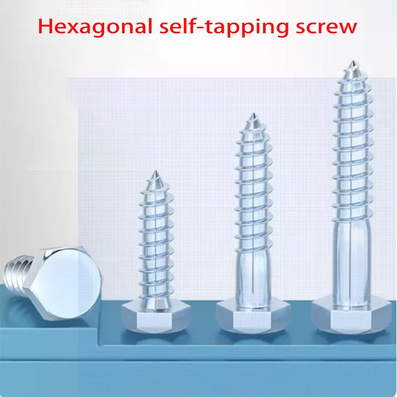 

External Hex Head Self Tapping Screw M6 M8 M10 M12 M16 Galvanizing Material Hexagon Head Screws Hardware Tools