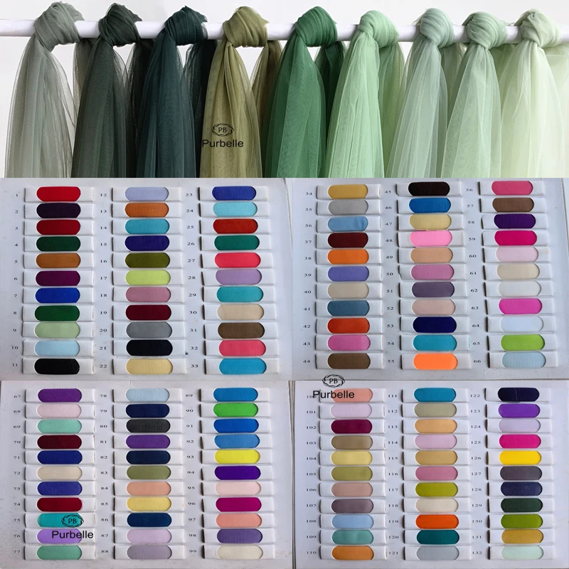 Green Tulle Fabrics Soft Wedding Decoration Curtain Clothing Olive Mesh Layout Chair Back Yarn Home Decor Net Veil Material