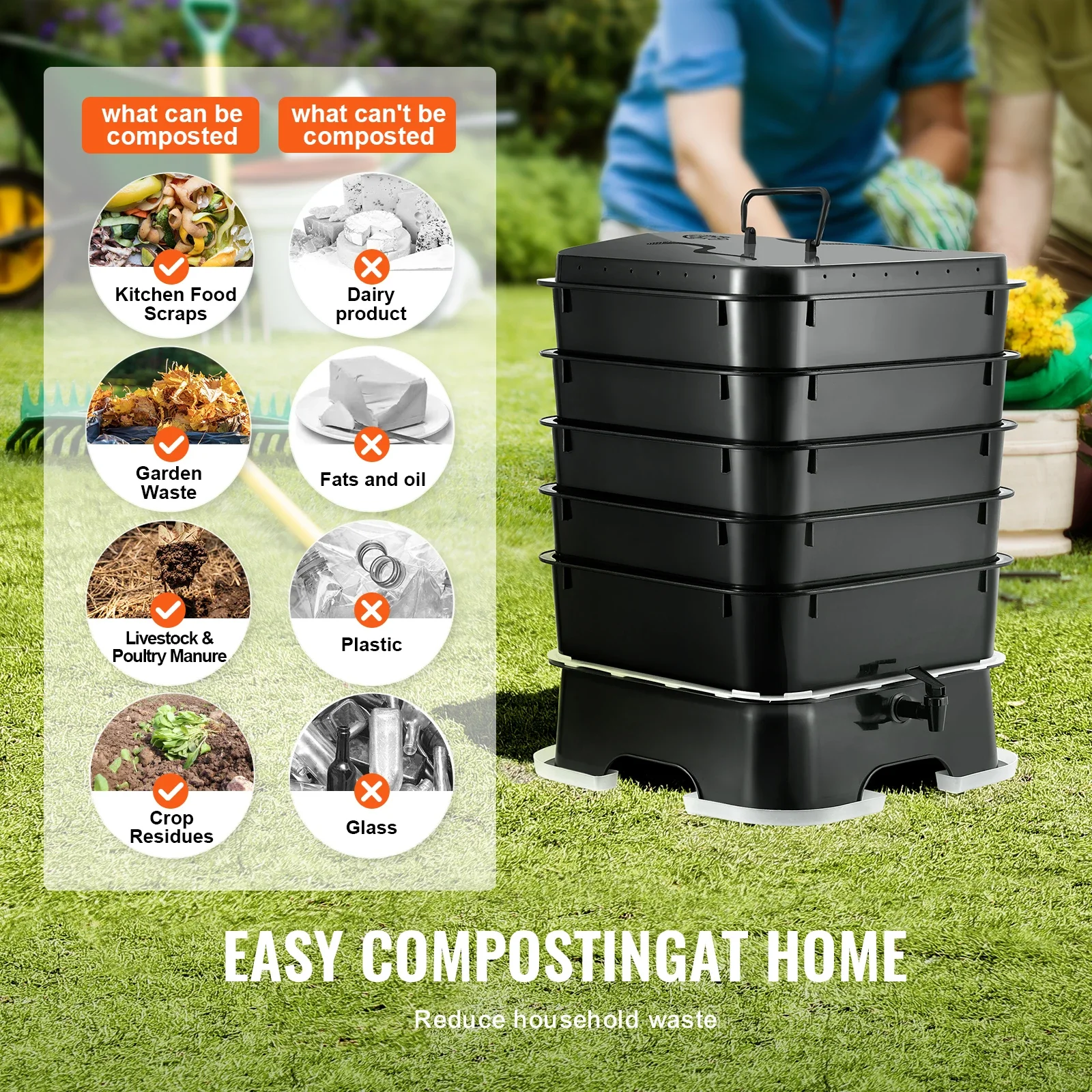 صندوق سماد لمركب الدودة مكون م - مراجعة Composting Kit Indoor وسعره