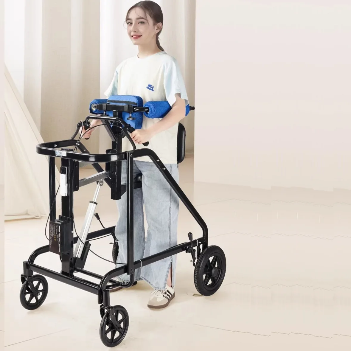 Coolfull Adjustable Walker Homecare and Hospital Rehabilitation Equipment Gait Trainer for Disabled Kids Elderly Walking Aid