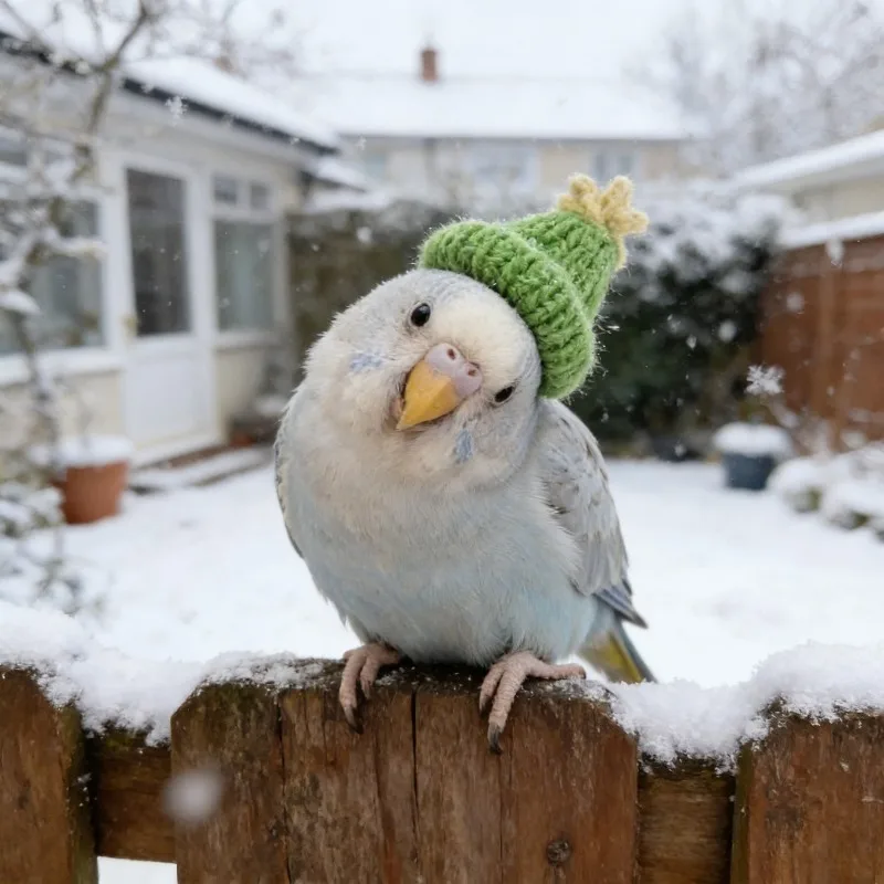 

Cute Knitted Hat for Hamster Lovely Decorative Accessory Adjustable Size Comfortable Warm Wear for Small Pet Photo Prop