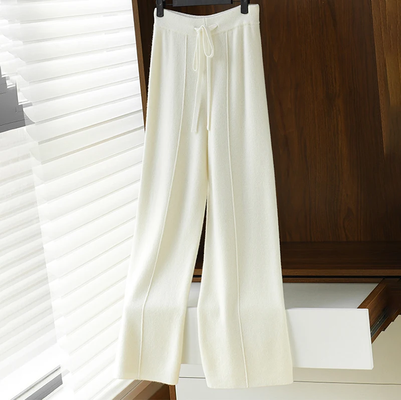 Temperament Wide-leg Pants Women's High-waisted Pants Loose Casual Straight Leg Outside To Wear Trousers Autumn and Winter 2023