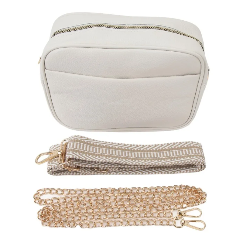 Shoulder Bag High End Trendy With Shoulder Strap Large Capacity Camera Bag For Shopping Travel White