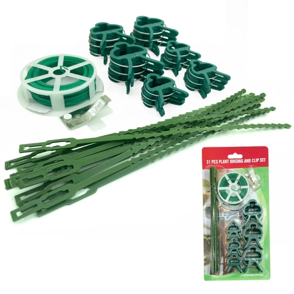 

31pc/set Fixed Bundled Buckle Plant Vine Strapping Clips Gardening Accessories Garden Support Plant Binding Set