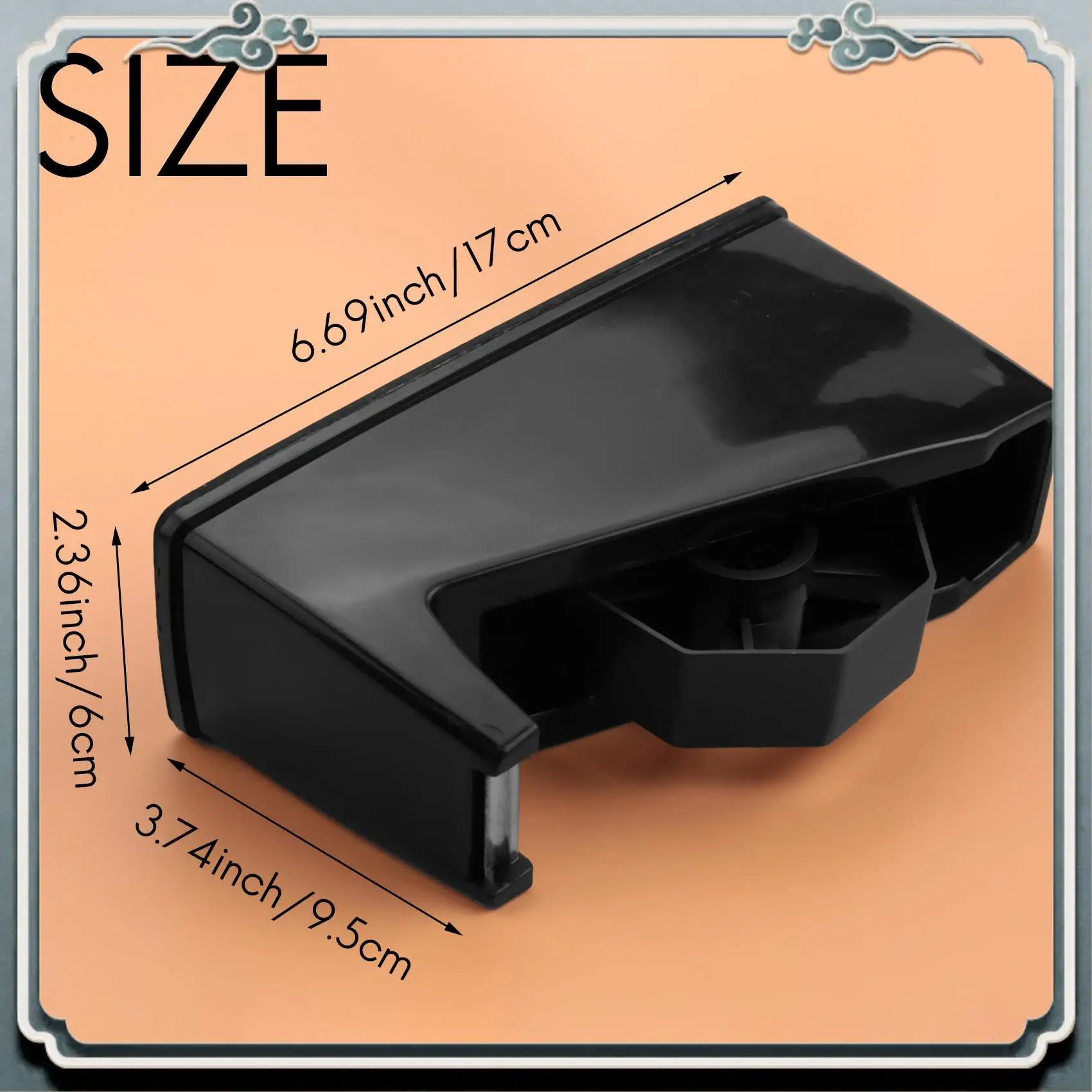 Dispensador de cinta térmica premium, dispensador de cinta adhesiva, soporte para núcleo de 1 y 3 pulgadas, 6,8 x 2,2 x 3,4 pulgadas, dispensador de cinta de escritorio