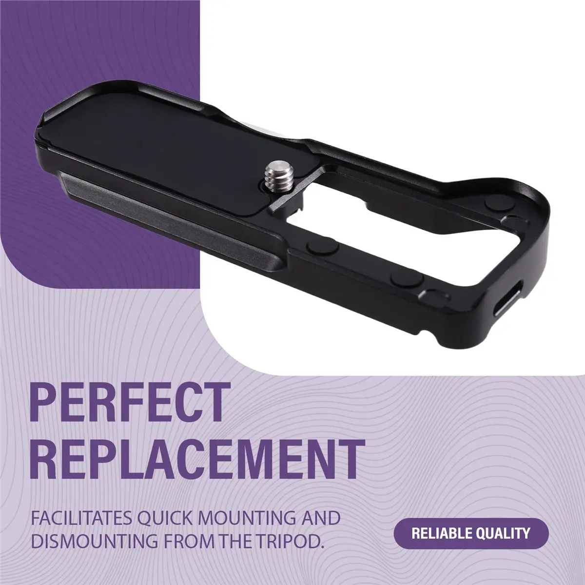 #70B Electronics Accessories,L Plate for Powershot V1 Camera Tripod Vertical Bracket (Black)