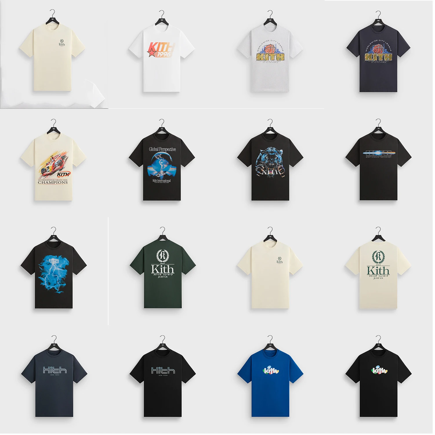 

Коллекция футболок из чистого хлопка Kith Monday Proam 55, дышащая, удобная, молодежная, с принтом, круглый топ Ne