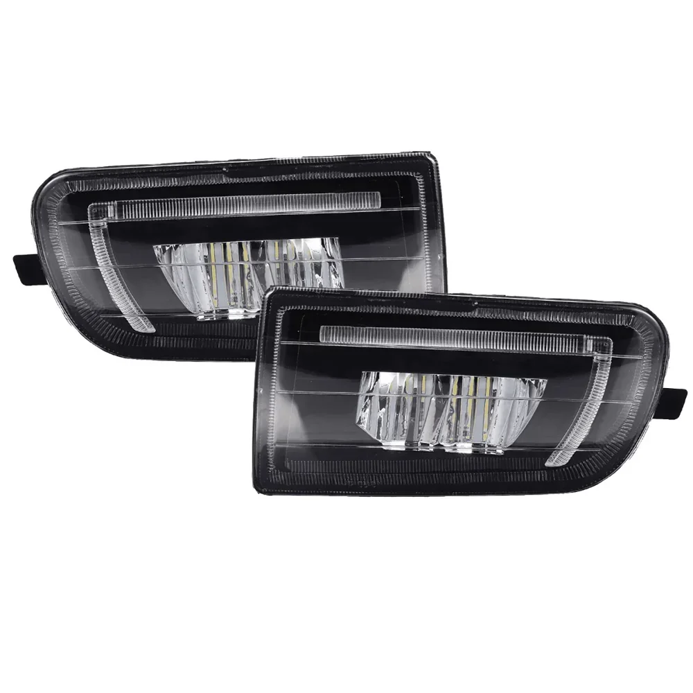 For Toyota Corolla AE100 AE101 1993-1997 Front Left & Right LED Fog Lights White DRL Daytime Running Light Driving Lamps