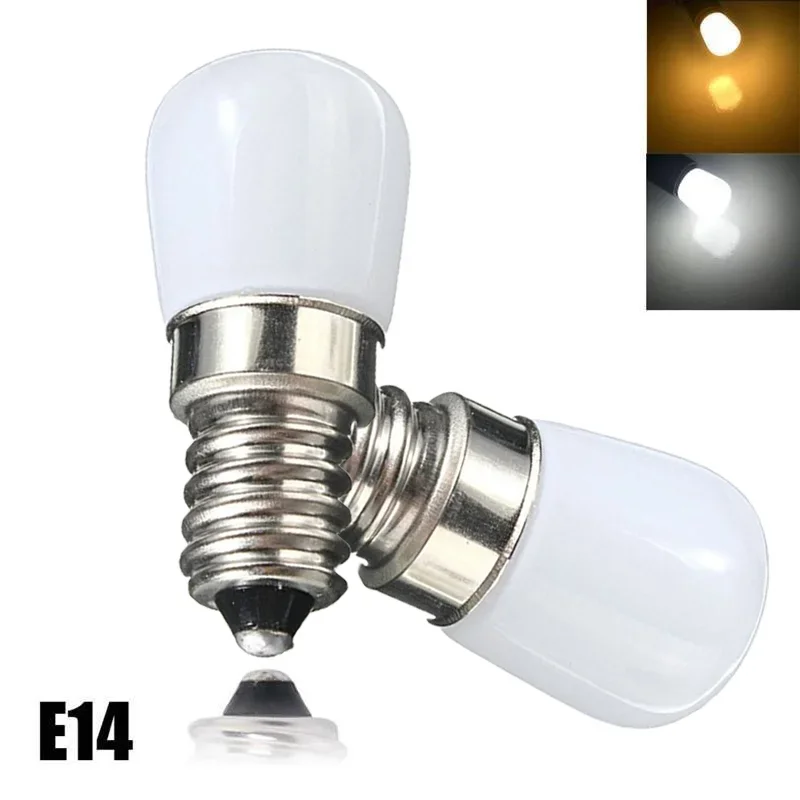 Minibombillas LED E14 para refrigerador, lámpara con tornillo para vitrinas, 2/4 piezas, 220V