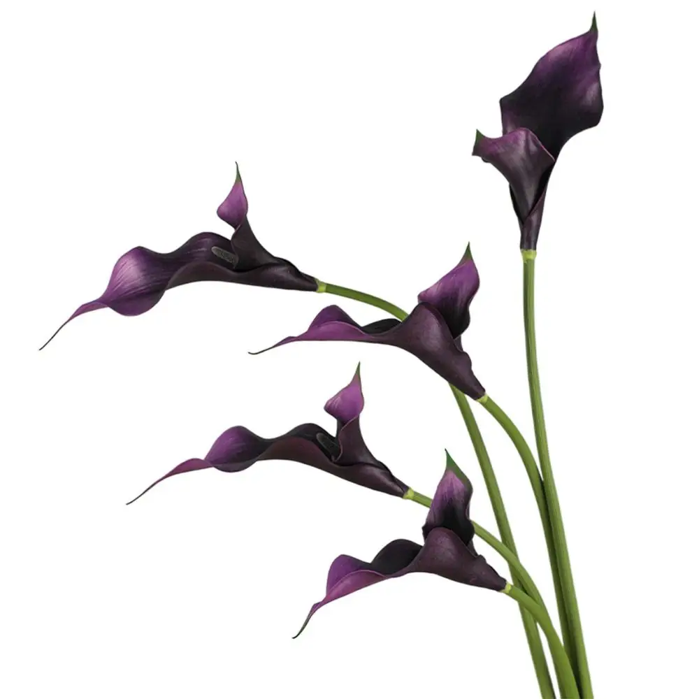 Kreative Mehrfarbige Calla-Lilien Künstliche Blumen mit Echtgefühl EVA Kunstblumen DIY Foto-Requisiten Simulierte Calla-Lilien für Wohnzimmer