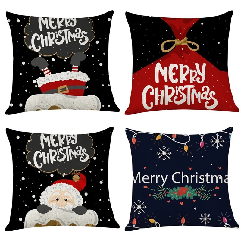 

Christmas Pillowcase Office Sofa Cushion and Backrest, Waist Support, Xmas Decorative Car Pillow Cushion Christmas Pillow Covers