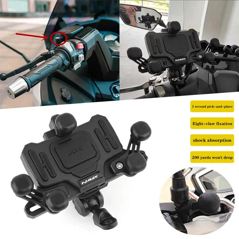 

For Yamaha NMAX125 NMAX155 N-max 155 125 Nmax Motorcycle GPS Phone Holder Stand Navigation Stand Shock Absorber Phone Stand