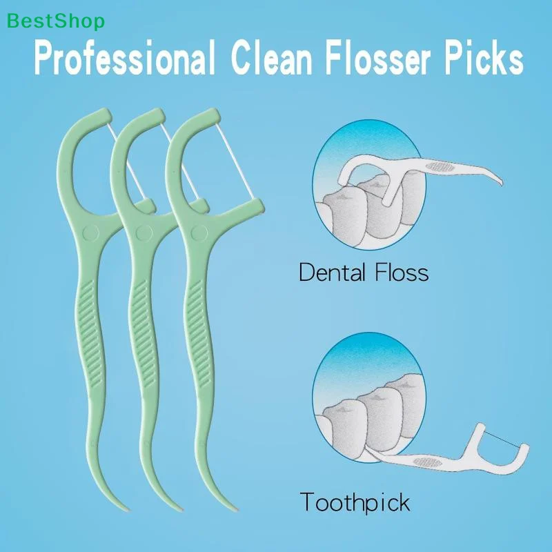 

♥ Зубочистки Pro Clean Flosser, 2-в-1: зубочистки с нитью для чистки зубов, одноразовые инструменты для чистки зубов для дома и путешествий