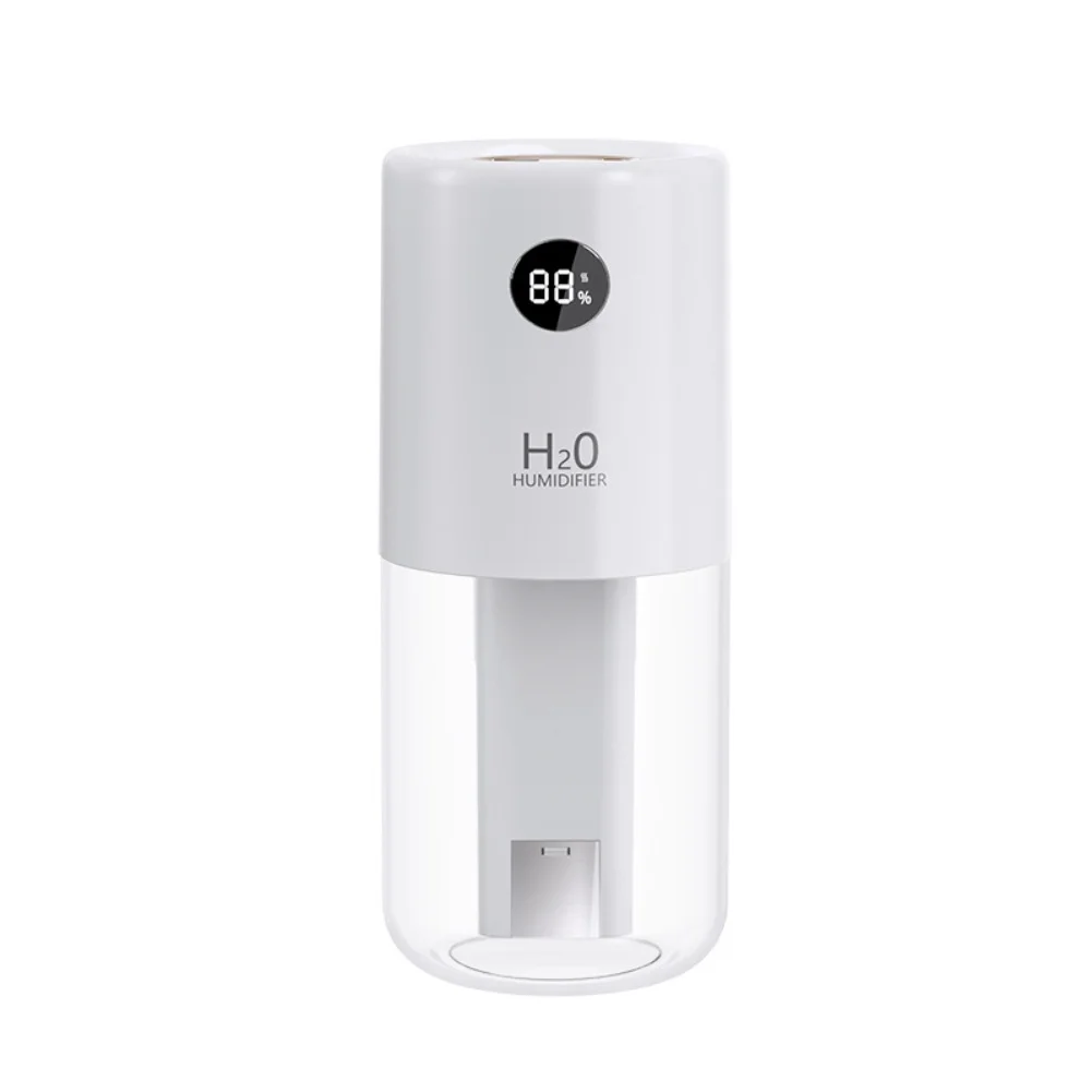 Portable Humidifier Dual Jet with 320mL Tank Digital Display Timer 4/8 Hour Settings Suitable for Car Office Home Use