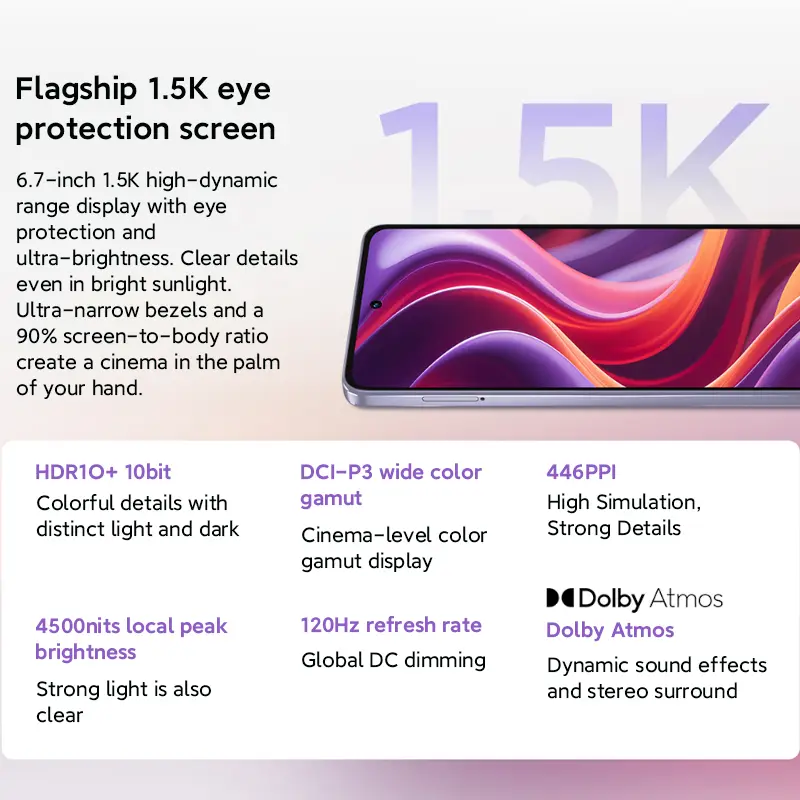 هاتف Motorola Moto G100 Pro الذكي بشريحة Dimensity 7300 وذاكرة عالمية 6.7 بوصة وشاشة pOLED بدقة 1.5K ومعدل تحديث 120 هرتز وكاميرا 50 ميجابكسل بتقنية الذكاء الاصطناعي وبطارية 6720 مللي أمبير في الساعة - 4
